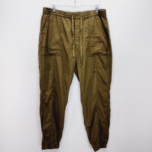 Anthropologie Womens L Pants Drawstring Waist Elastic Ankles Lyocell Blend Green - Picture 2 of 12